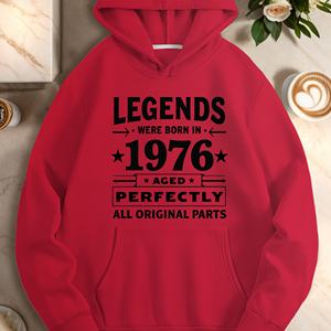 LEGENDS WERE BORN in 1976 Sweat-shirts à capuche imprimés en tricot décontractés pour femmes - Product Image 4