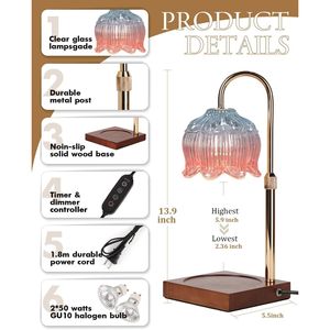 Lampada Scaldacandele Regolabile in Altezza con Timer e Dimmer, Regalo Premuroso per Compleanni o San Valentino, Ideale per Donne, Mamme o Ospiti Speciali - Product Image 4