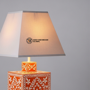 Wholesale Custom Bone Inlay Lighting Traditional Floral Inlay <b>Table</b> <b>Lantern</b> Base Bespoke Home Decor <b>Lamps</b> with Private - Product Image 2