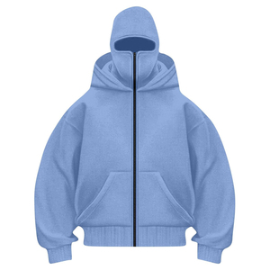 Sudadera con capucha premium con cremallera completa, suave y cómoda, de mezcla de algodón, para hombres, mujeres y adolescentes. - Product Image 6