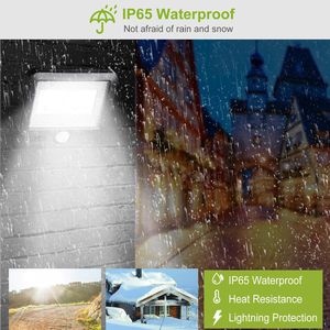 100 <b>LED</b> Solar Powered Wall <b>Light</b> Outdoor IP65 Waterproof Motion <b>Sensor</b> Lamp Dusk to Dawn Beads Design - Product Image 5