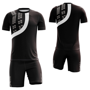 Uniforme de Fútbol Personalizable para Equipos, 100% Poliéster, Color Negro, con Logotipo, Servicio OEM, Diseño Deportivo Hecho en Pakistán - Product Image 3