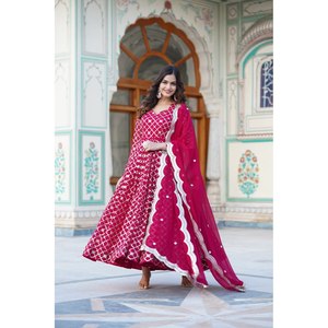 Rich Sequins and Embroidered Cut Work Evening Gown for Party Wear - Product Image 5