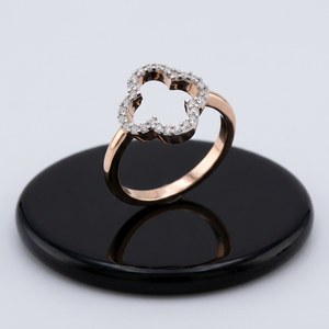 Anillo de Compromiso de Lujo Personalizable RIZTA JEWELS en Oro Rosa de 14K con Diamante Cultivado en Laboratorio para Mujer |   Color DE Claridad VVS |   Corte Brillante - Product Image 2