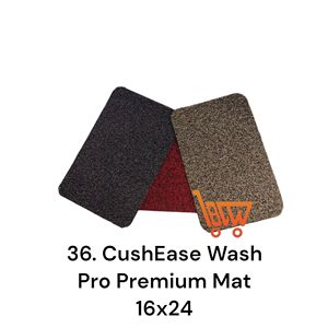 Tapis de sol antidérapant CushEase Wash Pro Premium 16x24 pouces en polyester pour la maison et l'hôtel, idéal pour les portes de salle de bain - Product Image 2