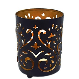 Decorative <b>Tall</b> Metal Candle Holder Moroccan Style Lantern for <b>Table</b> Home Lighting - Product Image 4