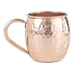 Mug élégant en cuivre pur pour Moscow Mule avec poignée en laiton, vaisselle artisanale pour cocktails, bière, café, pour un service de luxe - Product Image 5