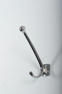 Porte-manteau mural en métal robuste à double crochet, support de serviettes, forte capacité de charge, organisateur en fer antirouille - Product Image 2