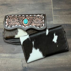 Cartera de Muñeca de Cuero Genuino Hecha a Mano para Mujer, Tarjetero y Portacelular, Bolso de Diseño Occidental, Clutch de Piel de Vaca - Product Image 6