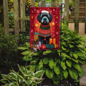 Multicolor portugués Perro de Agua vacaciones Navidad jardín bandera ilustraciones para Patio patio decorativo buzón Banner para camas de jardín - Product Image 2
