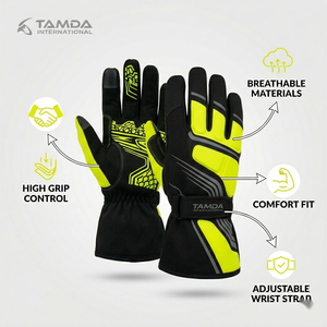 Unisex Go Kart Racing <b>Gloves</b> <b>Touch</b> Screen | Full Finger Breathable Premium Quality Lightweight Outdoor Karting <b>Gloves</b> - Product Image 3