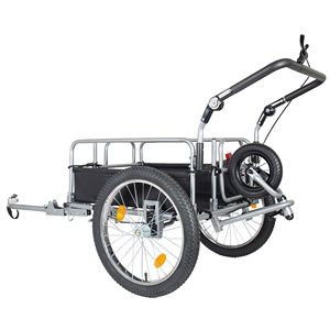 Rimorchio per Bicicletta 3-in-1 per Carichi Pesanti con Pneumatici Larghi 20"x2.6", Convertibile in Passeggino, Capacità 150 libbre, Telaio in Acciaio, Modello Aggiornato 2022 - Product Image 4
