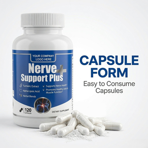 Approvisionnement direct usine : Complément alimentaire Nerve Support Plus en capsules, à base de curcuma, d'acide alpha-lipoïque et de mélange d'herbes, pour adultes - Product Image 3