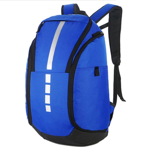 Sac à dos de sport en nylon noir, capacité 30-40L, avec bande réfléchissante pour activités de plein air - Product Image 5
