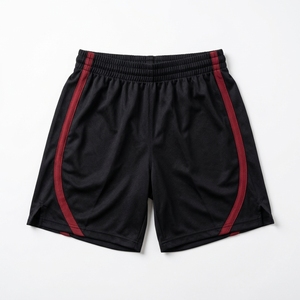 Pantalones Cortos de Baloncesto de Malla Negra de Última Tendencia con Bloques de Color, Cintura Elástica, Transpirables, para Entrenamiento Deportivo, Hechos en Pakistán - Product Image 5