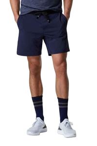 Shorts décontractés pour hommes en toile unie avec cordon de serrage, 100 % polyester, respirant, séchage rapide, tissu extensible, coupe ample, pour la course à pied - Product Image 5
