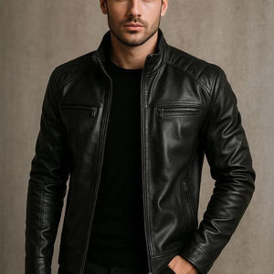 Veste en cuir pour homme, fabrication haut de gamme, vêtement d'extérieur imperméable, coupe-vent et respirant pour un usage quotidien à long terme, vente en gros - Product Image 1