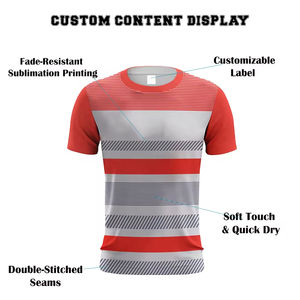 Camiseta Deportiva Transpirable para Hombre, Sublimada, Antiarrugas, Ecológica, Cómoda, de Secado Rápido, con Logotipo Personalizado - Product Image 6