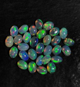 Magnifique opale éthiopienne de forme ovale, cabochons d'opale éthiopienne naturelle. Opale multi-feu à vendre. - Product Image 2