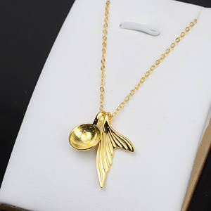 Conjunto de Collar y Colgante de Plata S925 Hecho a Mano con Diseño de Cola de Sirena y Perla 322, Colgantes y Dijes de Moda para Mujer - Product Image 2