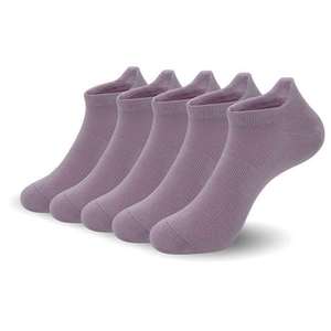 Chaussettes basses en bambou pour femmes, ultra fines, invisibles, ventilantes, anti-odeur, soutien de la voûte plantaire, 5 paires - Product Image 1