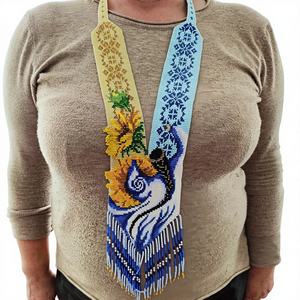 Ensemble de bijoux bohèmes pour femmes TOP HIGH, collier en perles de verre épaisses, style bohème, pour l'été, la plage, les mariages - Product Image 4