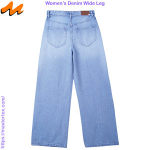 Pantalon large décontracté pour femme avec taille double superposée plissée horizontalement, élégant, en tissu BCI et recyclé, confectionné à partir de 9,88 oz de tissu. - Product Image 2