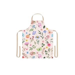Prix de gros Dernière conception de tablier de cuisine unisexe imprimé personnalisé pur coton Ensemble de tablier de cuisine - Product Image 1