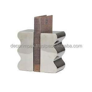 Sujetalibros contemporáneo hecho con aluminio duradero Los sujetalibros antideslizantes de color gris oscuro son livianos y resistentes al óxido - Product Image 1