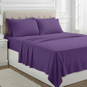 ชุดผ้าปูที่นอนสีพื้นแบบราชวงศ์ |   ผ้าเนื้อนุ่มระบายอากาศได้ดี |   คุณภาพที่ทนทานยาวนาน |   ชุดเครื่องนอนบ้านหรู รุ่นพรีเมียม ปี 2026 - Product Image 1