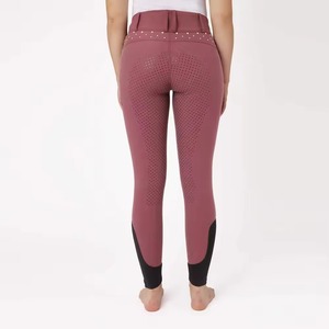 Womens Horse <b>Riding</b> Breeches Stretch Breathable Equestrian Pants Silicone Grip Knee Patch Comfortable <b>Riding</b> Tights - Product Image 3