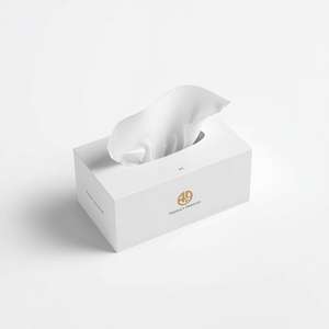 Boîte de mouchoirs en papier de luxe Ruby 3 plis en pâte de bois vierge ultra douce avec un design moderne élégant pour la maison et le marché haut de gamme - Product Image 1