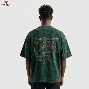 Camiseta de Hombre al por Mayor en Varios Colores, de Alta Calidad, Lavada con Ácido, para Fitness y Uso Casual, Cómoda - Product Image 6