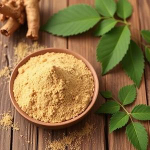 ผงสกัดอัชวากันธาเกรดอาหาร 4:1 สำหรับชาสมุนไพรสีเขียว ใช้ส่วนอื่นๆ ได้ รับรองฮาลาล ผ่านการทดสอบ HPLC บรรจุถังขั้นต่ำ 1 กก. - Product Image 1