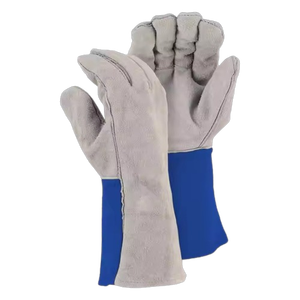 Best Performance Reflective Heavy Duty Cowhide Split Leather <b>Driver</b> Work <b>Gloves</b> Industrial Safety Hand Protection - Product Image 4