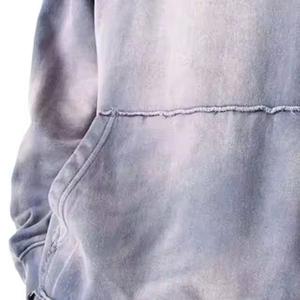 ชุดวอร์มผู้ชายแบบมีฮู้ด ผ้าฟลีซเทคโนโลยีพิมพ์ลายสไตล์ใหม่ ล้างสีแบบแอซิดวอช ผ้าฝ้าย 100% สำหรับฤดูหนาว มีกระเป๋าเสื้อ ชุดสองชิ้น เสื้อแจ็คเก็ตและกางเกงลำลอง - Product Image 5