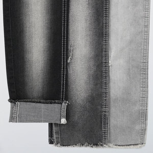 Textura suave flameada con mezcla de algodón de 9 onzas elástica de cuatro vías para ropa tela vaquera - Product Image 3