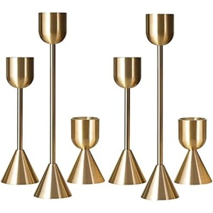 Assured Quality Customizable <b>Brass</b> <b>Candlestick</b> Holder Set with Ball Design for Home Decoration - Product Image 3