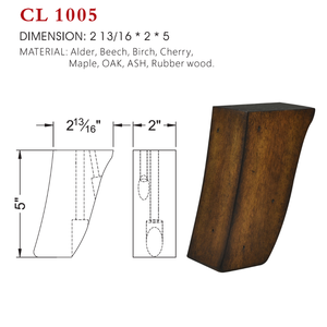 Handcrafted Solid Wood Curved Furniture Feet Customizable Replacement Slanted Wooden Sofa Legs <b>For</b> Modern Couch And <b>Chair</b> - Product Image 2