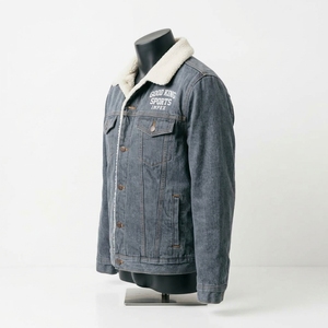 <b>Men's</b> Denim <b>Jacket</b> with <b>Sherpa</b> Lining Button Front Eco-Friendly Winter Casual Regular Fit Denim <b>Sherpa</b> <b>Jacket</b> - Product Image 2
