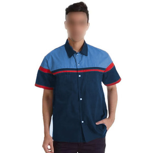 เสื้อเชิ้ตช่างอุตสาหกรรมแขนสั้นสำหรับฤดูร้อน ชุดทำงานก่อสร้าง เนื้อผ้านุ่มพิเศษ ลดการระคายเคือง ติดกระดุม - Product Image 1