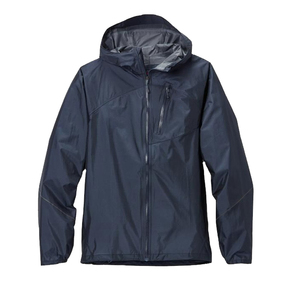 Veste matelassée imperméable à capuche pour homme, bleu marine uni, fermeture éclair, manteau d'hiver décontracté, extérieur en toile, coupe classique - Product Image 1