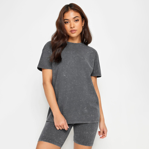 T-shirt en toile délavée pour femme, coton doux, coupe classique, streetwear, été, écologique, anti-plis, séchage rapide, OEM, marque privée - Product Image 1