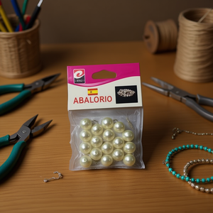 Cuentas de Vidrio Perla Blanca de 18mm de Calidad Premium y Surtido de Accesorios Sueltos para Artículos de Manualidades - Product Image 3