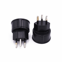 Adaptateur de voyage en gros Euro vers Suisse Type J 10A 250V avec obturateur de sécurité et contacts en cuivre