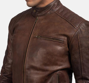 Chaqueta de Cuero para Hombre, Invierno, OEM, Logotipo Personalizado, Cierre Completo, Impermeable, Transpirable, Estilo Casual Urbano - Product Image 6