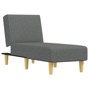 Chaise longue en contreplaqué polyester gris foncé avec mousse, solution d'assise confortable de confort moyen - Product Image 2