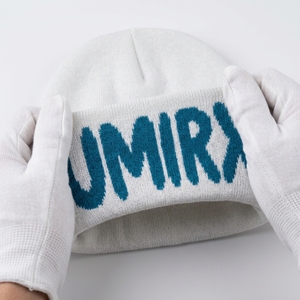 Custom Jacquard Knit Logo Beanie Unisex Adjustable Cuffed Winter <b>Hat</b> 100% Cotton Knitted OEM Private Label Skull Cap Y2K - Product Image 3