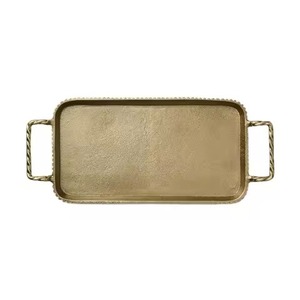 Bandeja de Metal Hecha a Mano para Chocolate, Bandeja de Acero Inoxidable para Servir Postres, Plato para Exhibir Dulces, Uso en Cocina y Comedor - Product Image 4