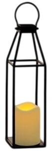 Venta al por Mayor de Faroles de Metal para Velas con Acabado Negro Mate, Faroles de Estilo Moderno para Exteriores, Hechos a Mano y Personalizados - Product Image 2